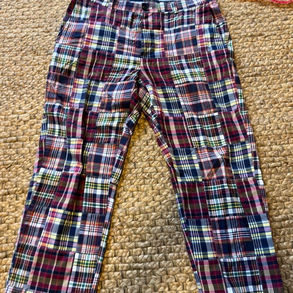 Brooks Brothers Clark Madras Pants, Size 36W x 27.5L